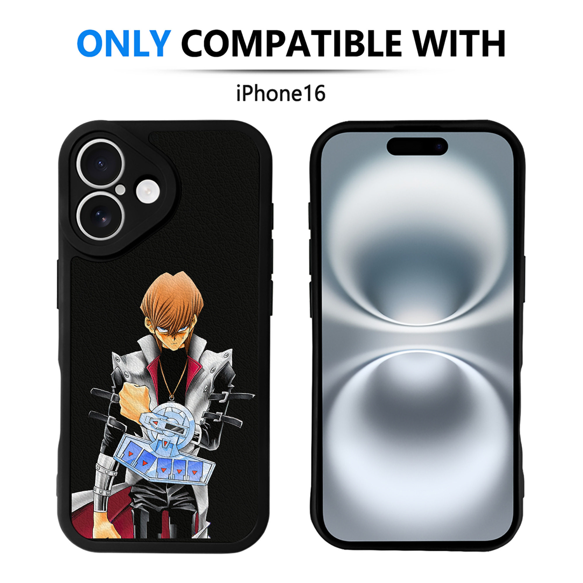 遊☆戯☆王 Yu-Gi-Oh! 【iPhone 16シリーズ対応】シリコンスマホケース（レザー調） 材質：シリコン